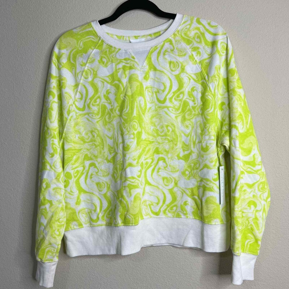 Abound Womens SM Sweatshirt Swirl Print Crew Neck Pullover Top Casual Athleisure